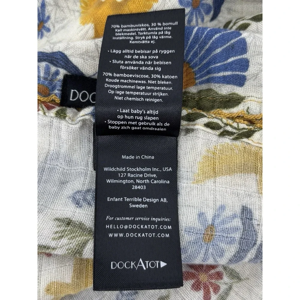 Dock A Tot Bamboo Swaddle Stroller Cover Breastfeeding Cover Soft Easy Care